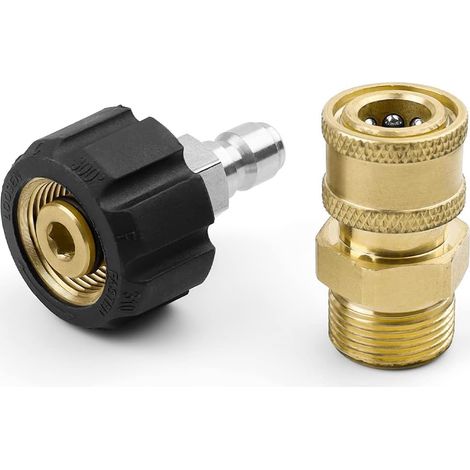 Connect Kit, 1/4" Adaptateur en Laiton, Connecteur Tuyau Arrosage Laiton pour Jardin, Pelouse, Champ Lrrigation (1/4)