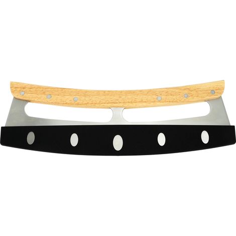 Couteau à pizza professionnel lame en acier inoxydable trempé de qualité alimentaire, coupe-pizza manuel avec protection, manche unique (1/5)