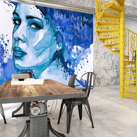 Papier Peint "Blue Lady" 175 x 250 cm (1/2)