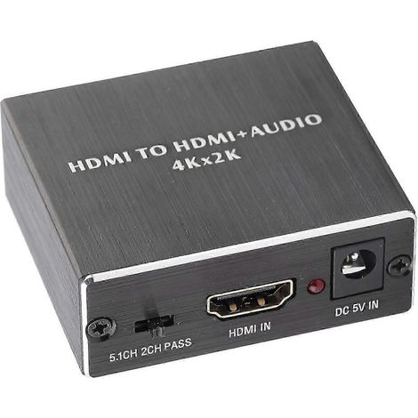 Convertisseur/répartiteur audio HDMI 4K2K 25-26 broches : sortie HDMI vers HDMI + SPDIF + audio 3,5 mm (1/2)