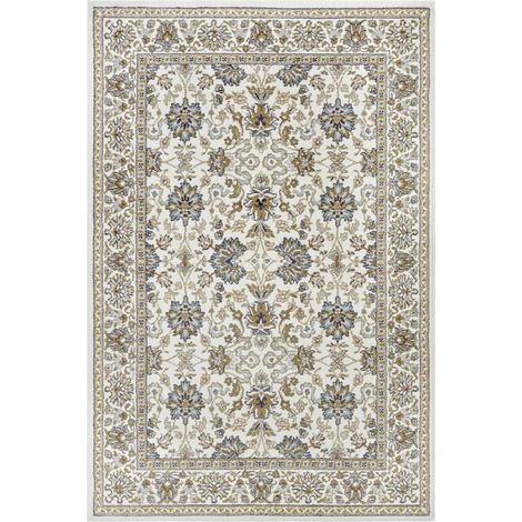 Tapis salon 140x200cm Crème, bleu Oriental