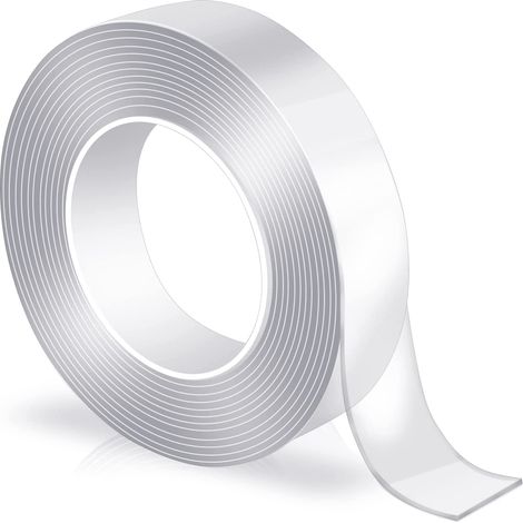 Extra starkes doppelseitiges Klebeband (3m), langlebig, spurlos, ablösbar, wiederverwendbar, waschbar: Mehrzweckband