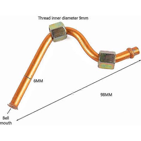 Pièces de rechange pour tube d'échappement de compresseur d'air en aluminium à filetage 9 mm (1/4)