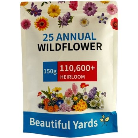 Gemischte Blumensamen 150 g – Einfache Aussaat, Für Beete, Rasen & Farbige Rabatten