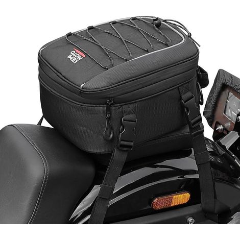 Motorrad Hecktasche 7-12L erweiterbar, wasserdicht, schwarz (1/5)