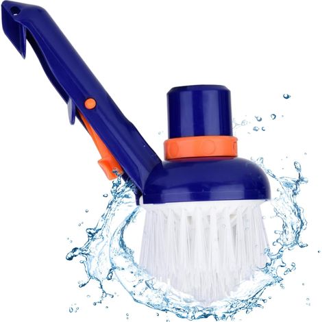 Brosse de Nettoyage pour Piscine, Spa et Jacuzzi - Poils Fins pour Escalier et Coin (1/5)