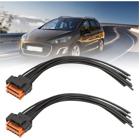 2 PC Kit Réparation prise Connectique Connecteur Faisceau Phare Avant compatible pour 308 2007-2011