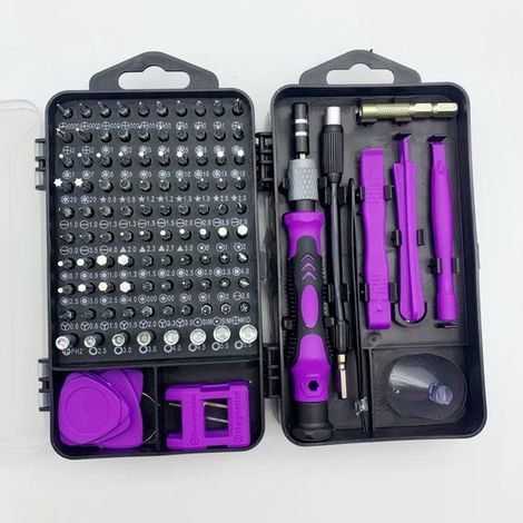 Set di cacciaviti 115 in 1, strumento multifunzionale per riparazioni di ferramenta, manutenzione, utensili, riparazioni e installazioni di biciclette. (1/5)