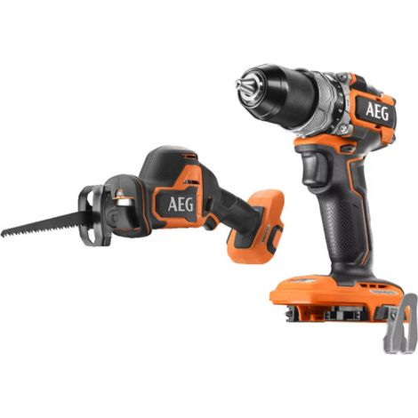Pack AEG Perceuse à percussion - Scie sabre - 18 V - Subcompact - Brushless