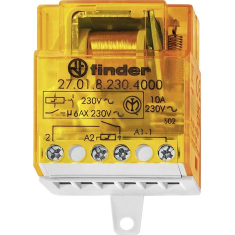 Télérupteur pour encastrement Finder 27.01.8.230.4000 1 NO (T) 230 V/AC 10 A 2300 VA 1 pc(s)
