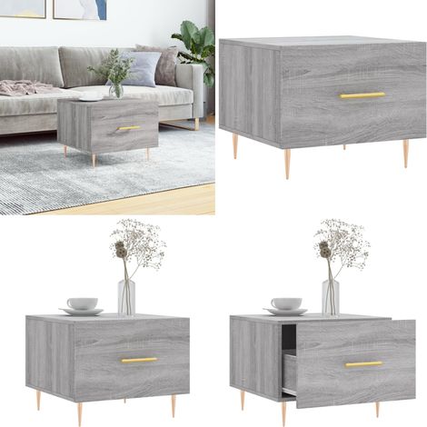 Couchtisch Grau Sonoma 50x50x40 cm Holzwerkstoff - Couchtisch - Wohnzimmerstil - Grau - Holzmöbel - Holzwerkstoff - Home & Living (1/5)