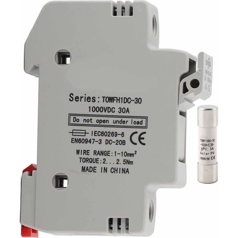 DIN-Schienen-Sicherungshalter, Leistungssteuerungs- und -verteilungsgerät TOWFH1DC 1000VDC 1P3A (1/5)