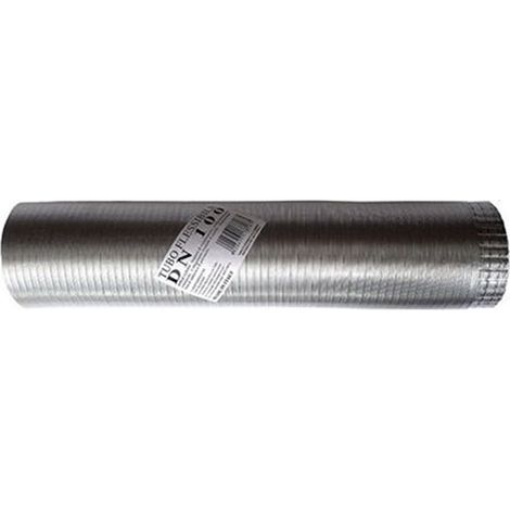 Tubo fumi flessibile estensibile alluminio naturale 130 mm da 0,5 a 3 mt