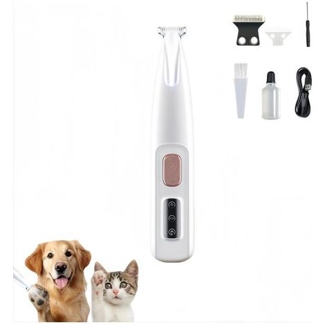 Tondeuse De Toilettage GrosMatou tondeuse pour chat Silencieuse Coupe Poils Animaux Avec Lumière LED étanche Suitable for kittens and puppies (1PCS) (1/5)