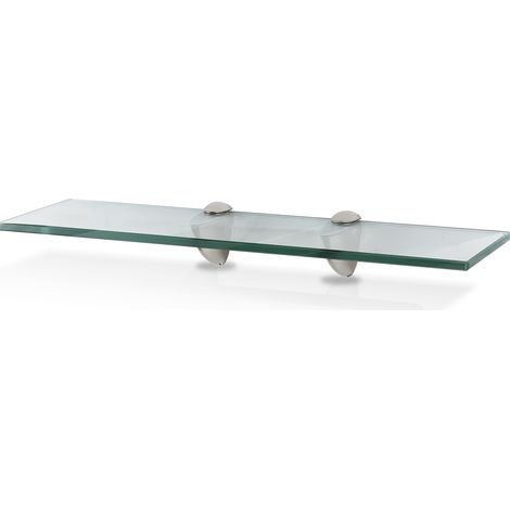 TolleTour Panneau d'étagère Tablette Murale étagère en verre Meuble de rangement Verre Transparent 50 x 10 cm