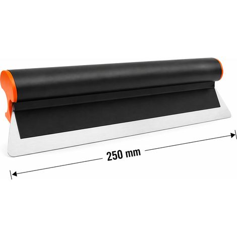 Spatola per intonaco Atlas Tools 25 cm 250 mm, lama professionale Atlas Tools, anodizzata nera, falce per stucco da costruzione (1/5)