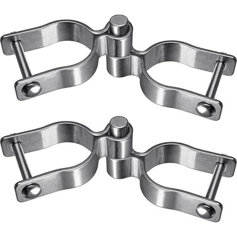 2 Pack 3.5cm 304 Stainless Steel Gate Hinge with 2 Gate Frame Hinges and 2 Male Gate Hinges, Bolts and Nuts Included (1/5)