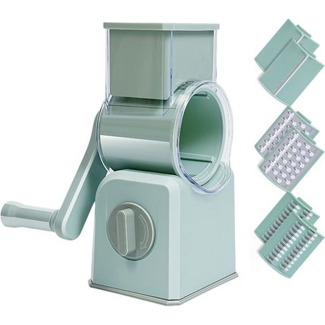 Available in one color only: see photo. Material: PP. This multifunctional hand-cranked vegetable cutter is ideal for home use.