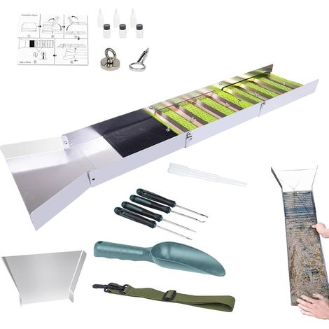 Kit d'Orpaillage - Équipement Et Outils D'Orpaillage 1 Ensemble - Ensemble De Pans pour Lavage De l'or pour Prospection Collection Creusement Chasse Gemmes et Roches Enthousiastes