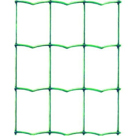 Rete elettrosaldata plastificata verde ondulata - maglia mm 50 x75 - filo Ø mm 2,1 est. - rotolo da 25 mt - Altezza: cm 80