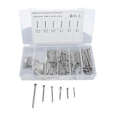 A5496 Kit d'assortiment de 340 goupilles fendues en acier inoxydable 304 en forme de U pour voiture ( ) (1/5)