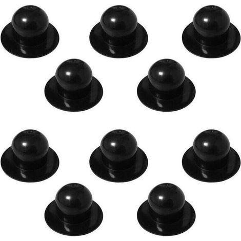 Bouchon de bouchon de pompe de rechange pour piscine Noir (10 pièces) (1/4)