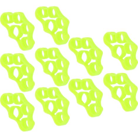 10 Stück Fingertrainer, 3 kg, grünes, weiches und flexibles Silikon, tragbar, hautfreundlich, Fingerstrecker für Regenerationstraining (1/5)