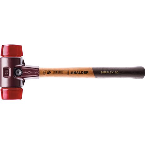 HALDER SIMPLEX mazzuolo in plastica con corpo in ferro malleabile e impugnatura in legno - D=30 mm - 3006.030 (1/2)