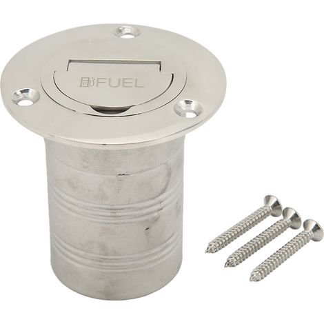 Robinet de remplissage de bateau à angle droit, type coquille, quincaillerie en acier inoxydable 316, pour remplissage de pont sans clé, 50 mm (2 pouces), carburant (1/5)