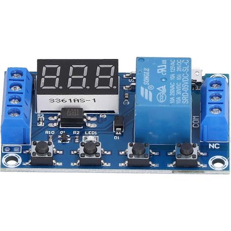 Module de relais temporisé avec cycle de déclenchement unidirectionnel, interrupteur à temporisation, accessoires pour circuit imprimé