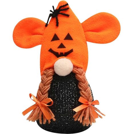 Adornos luminosos de Halloween: 1 unidad con orejas de araña luminosas, muñeco sin rostro. (1/2)
