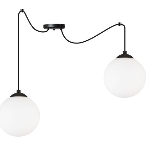 LÁMPARA DE TECHO COLGANTE SPIDER BALL NEGRA LED 15cm (1/5)