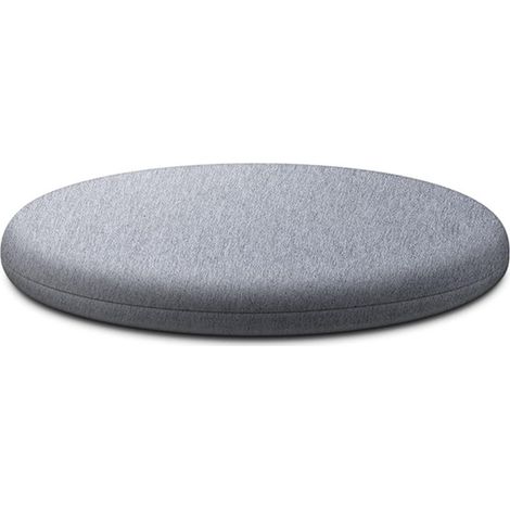 Coussin de chaise rond en mousse à mémoire de forme 40 cm, intérieur amovible - Gris clair (1/5)