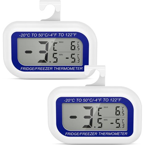 Thermomètre Réfrigérateur Congélateur Numérique Lot de 2 (1/5)