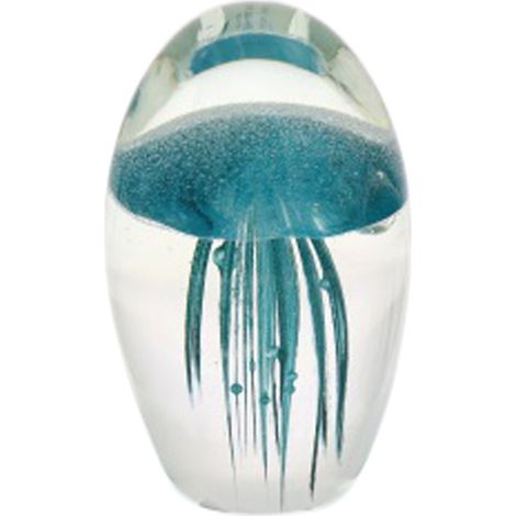 Regalo per la casa dell'ufficio in cristallo decorativo fermacarte con meduse blu