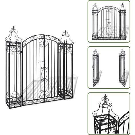 Cancello in acciaio - vidaXL Cancello Ornamentale da Giardino Ferro Battuto 122x20,5x134 cm - Cancello per giardino