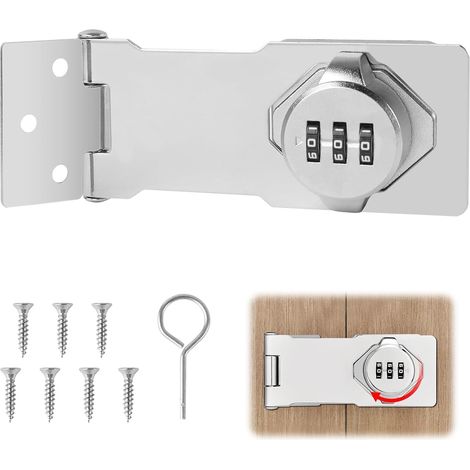 Serrure à Combinaison Serrures de Mot de Passe D'Armoire Domestique Cadenas de Sécurité Verrouillable Serrure Mot Passe Sans Clé en Alliage de Zinc avec Vis pour Armoire (1/5)