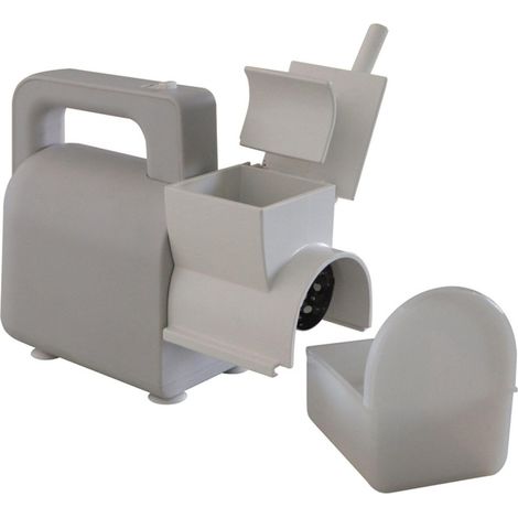 Melchioni Family Elektrische Reibe Reggiana 300W mit wiederverschließbarem Behälter für Käse
