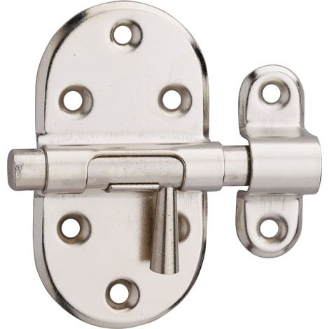 Chiusura a chiavistello per porta, acciaio, Ø 8 mm, nichelato – THIRARD (1/2)