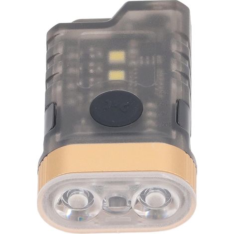 Mini lampe torche LED 1500 lm, base magnétique puissante, étanche IPX5, batterie rechargeable 500 mAh avec lampe UV 365 nm, lampe porte-clés pour la détection d'avertissement en extérieur (1/5)