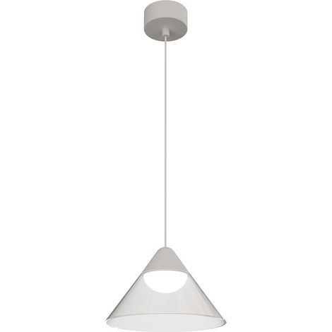 Suspension Led Ark Surface 6W 90º 2700K Blanc/Transparent, Design Conique Pour Usage Intérieur - Beneito & Faure - Éclairage (1/4)