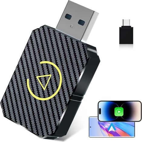 Adaptateur Android Auto sans Fil & Carplay sans Fil, 2 en 1 Pour Adaptateur Sans fil Car play Voiture et Android Auto, Compatible avec Les Voitures à partir de 2016 et Phone iOS 10+,Android 11+ (1/5)
