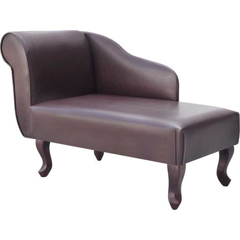vidaXL Chaise longue Marron Similicuir (1/5)