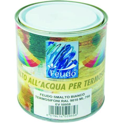 Smalto all'acqua per termosifoni (termo lack) - ml.750 bianco ral 9010 - 6 pz
