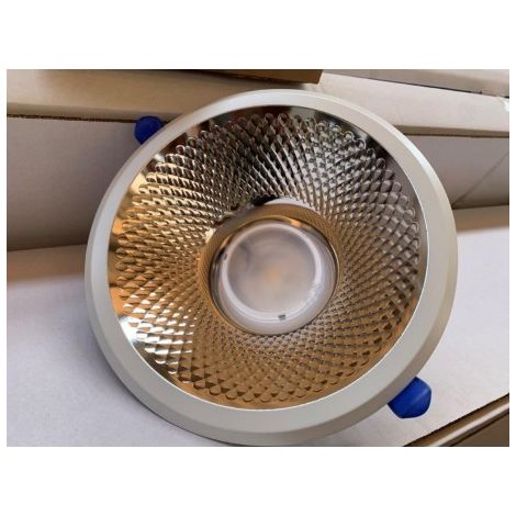 Plafonnier encastré LED 20W Ø 233mm 4000K 2200lm avec driver 230V réflecteur alu brillant IK07 IP44 CIRCUS V2 DIETAL 202681