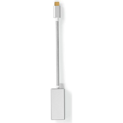 USB-C™ Adapter  USB 3.2 Gen 1  USB-C™ Stecker  Mini DisplayPort Buchse  0,20 m  Rund  Vergoldet  Geflochten / Nylon  Silber  Karton mit abgedecktem Fenster.