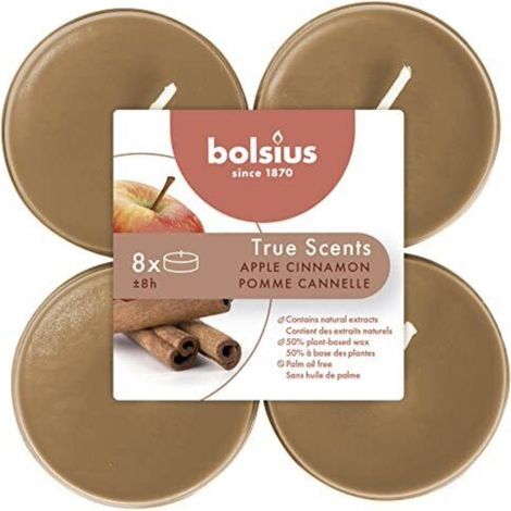 Tealights Maxi True Scents Bolsius Mela e Cannella 8 pz