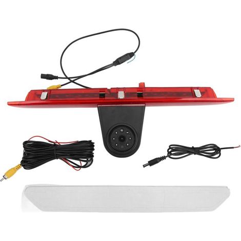 Telecamera di retromarcia integrata nella luce di stop, adatta ai modelli Ford Transit dal 2014 al 2018, alimentazione DC12V, grandangolo 170°, grado di protezione IP67 (impermeabile).