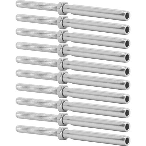 Lot de 10 vis à bois à sertir inox visserie garde-corps câble acier inoxydable M6 3mm/0.12in (1/5)