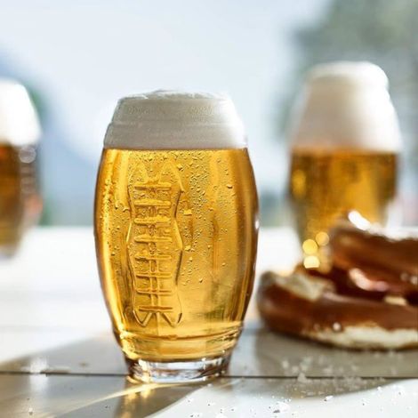 verre à bière de football américain (set de 2) avec couture football en relief (600 ml) VERRE A BIERE (1/5)